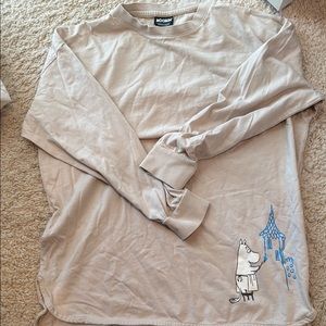 Beige Moomin 100% cotton 3/4 Sleeve Tee